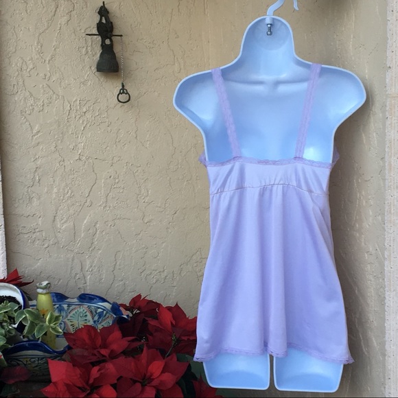 VINTAGE PALE LAVENDER LACE CHEMISE - Picture 4 of 4